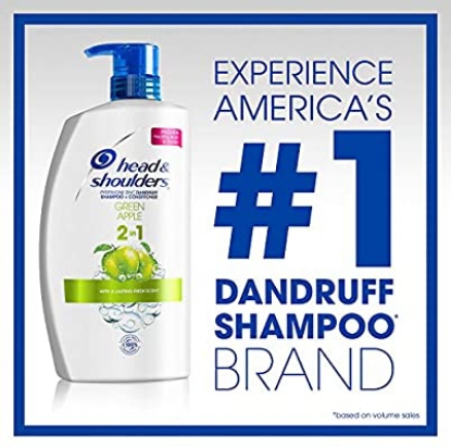 Head & Shoulders 2-in-1 Dandruff Shampoo & Condition, Green Apple 43.3 fl. oz.