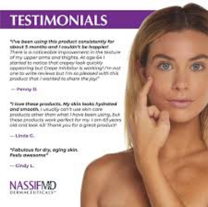 NASSIFMD Crepe Inhibitor Triple Action Body Butter, 8.0 fl oz