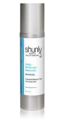 Shunly ZN20 + SPF 40 Light Moisturizer, 4 oz