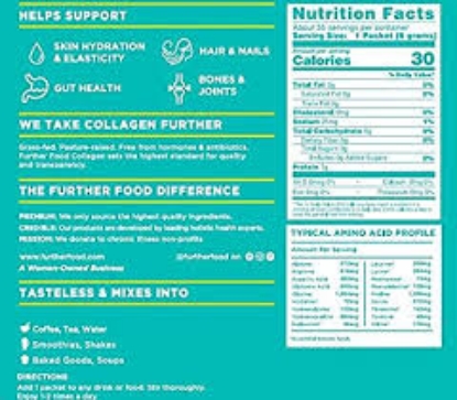 Further Food Collagen Peptides Powder On-the-Go Packets