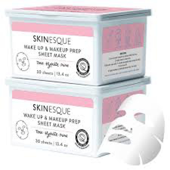 Skinesque Wake Up & Makeup Prep Sheet Mask, 2-pack