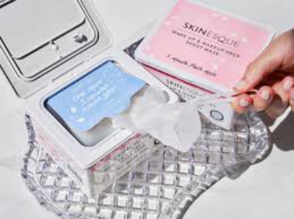 Skinesque Wake Up & Makeup Prep Sheet Mask, 2-pack