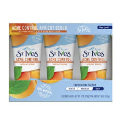 St. Ives Blemish Control Apricot Face Scrub, 3 ct./6 oz.