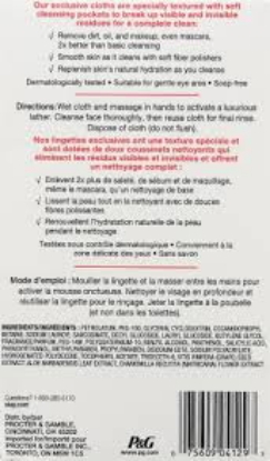 Olay Daily Facials Water-Activated Dry Cloths, 99 ct.