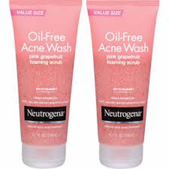 Neutrogena Oil-Free Pink Grapefruit Acne Face Wash Foaming Scrub with Salicylic Acid Acne Treatment, 2 pk./6.7 fl. oz.