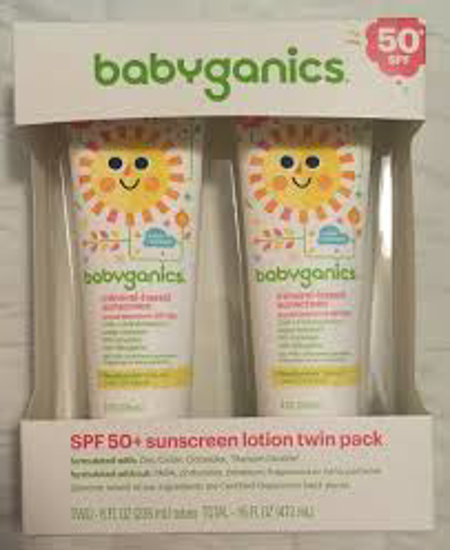 Babyganics Sunscreen SPS50 Lotion, 2 pk./8 oz.
