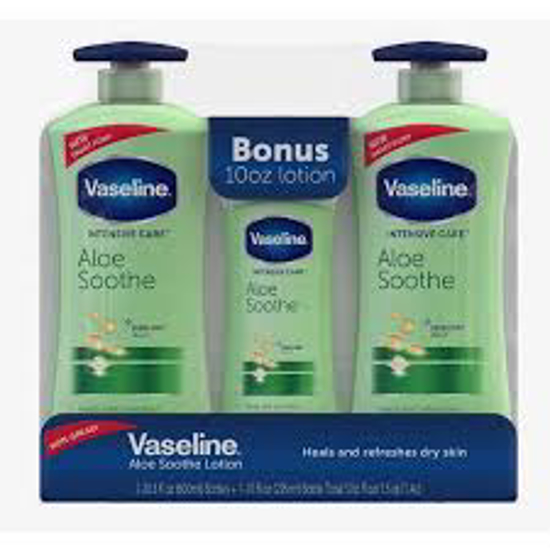 Vaseline Intensive Care Aloe Soothe Body Lotion, 2 pk.20.3 fl. oz. with Bonus Bottle, 10 oz.