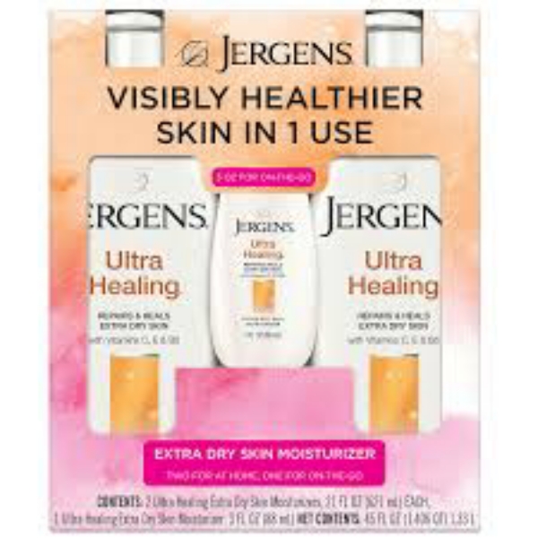 Jergens Ultra Healing Extra Dry Skin Moisturizers 2 - 21 fl. oz. & 1 - 3 oz.