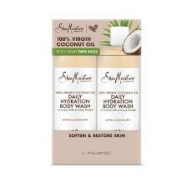 Shea Moisture 100% Virgin Coconut Oil Body Wash, Daily Hydration 19.8 fl. oz. 2 pk.