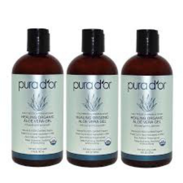 Pura d'or Organic Aloe Vera Gel 3 pack