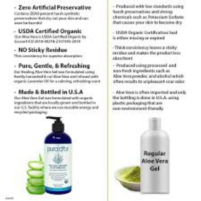 Pura d'or Organic Aloe Vera Gel 3 pack