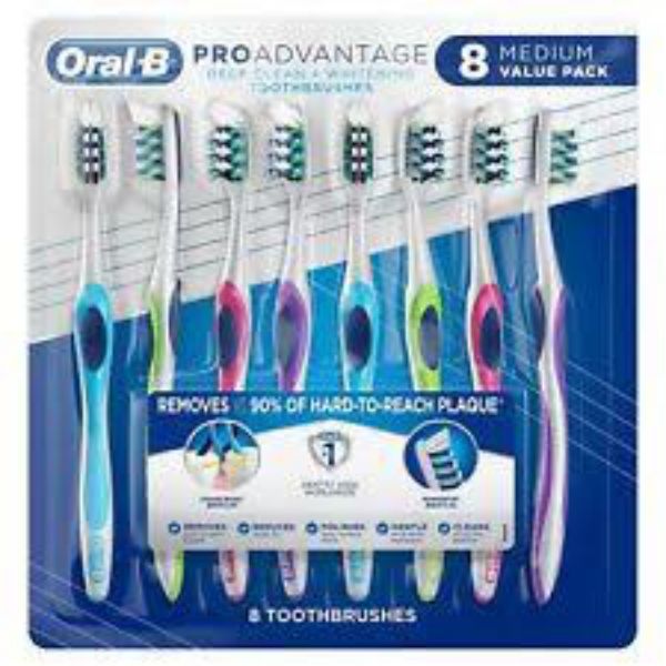 Oral-B ProAdvantage CrissCross Toothbrushes, Soft or Medium 8 ct.