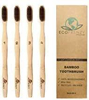 Pursonic 100% Natural ECO Bamboo Toothbrushes with Charcoal Soft Bristles 8 pk.
