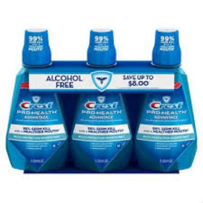 Crest ProHealth Advantage Rinse, Smooth Mint 33.8 fl. oz. 3 pk.