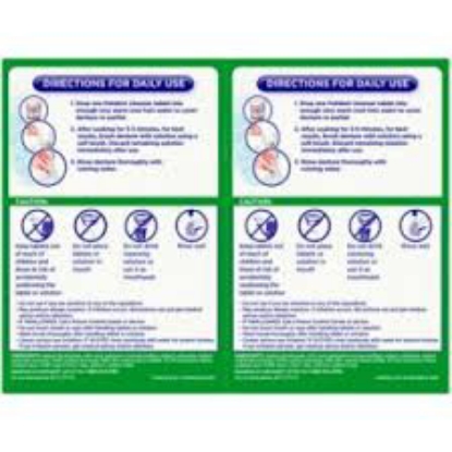 Polident 3 Minute Triple Mint Antibacterial Denture Cleanser Effervescent Tablets 240 ct.