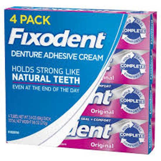 Fixodent Complete Original Denture Adhesive Cream 2.4 oz. 4 pk.