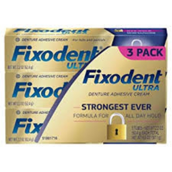 Fixodent Ultra Max Hold Dental Adhesive 2.2 oz. 3 pk.