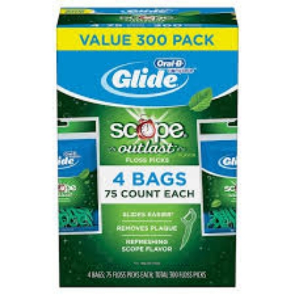 Oral-B Complete Glide Floss Picks, Scope Outlast 300 ct.