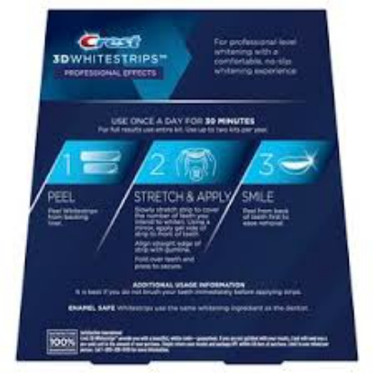 Crest 3D Whitestrips Professional Effects Teeth Whitening Kit 40  8 Strips