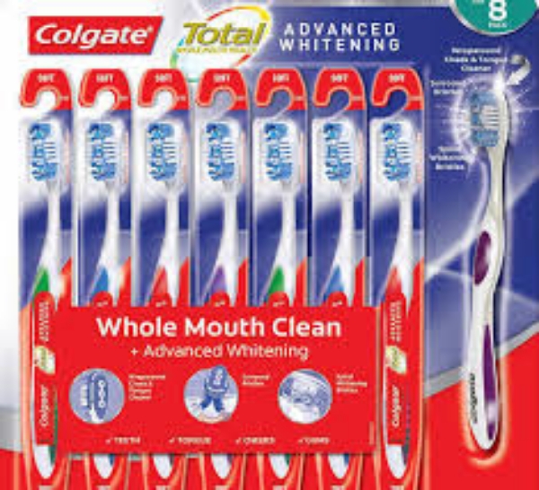 Colgate Total Advanced Whitening Toothbrush 8 pack