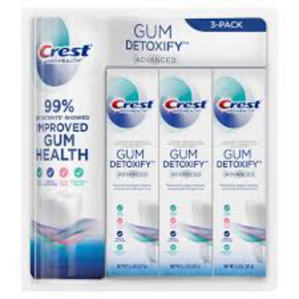 Crest Gum Detoxify Advanced Toothpaste, 5.2 oz 3 pack