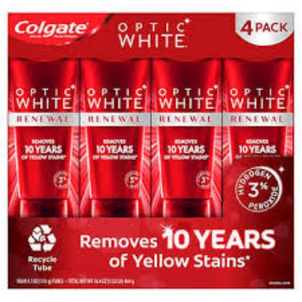 Colgate Optic White Renewal Toothpaste 4.1 oz 4 pack