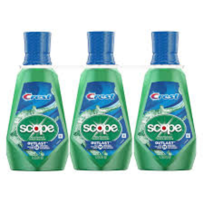 Crest Scope Outlast Mint Mouthwash 3 pk 1L.