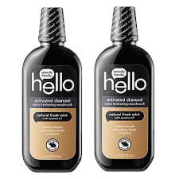Hello Activated Charcoal Extra Freshening Mouthwash 2 ct.