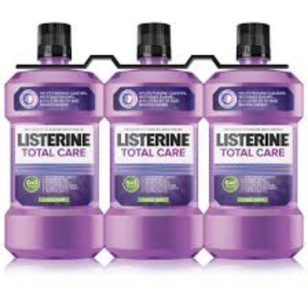 Listerine Total Care Fresh Mint Anticavity Mouthwash 3 pk 1L