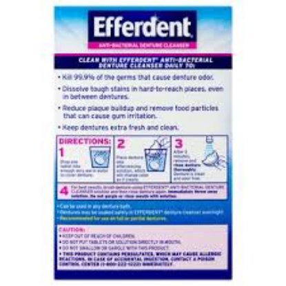 Efferdent Anti-Bacterial Denture Cleanser Tablets 252 ct