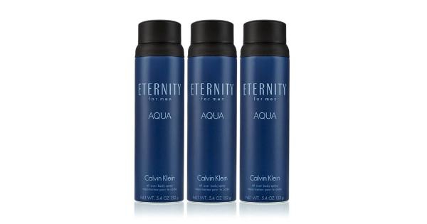 Eternity Aqua for Men 3 Pack Body Spray  5.4 oz. 3 pk.