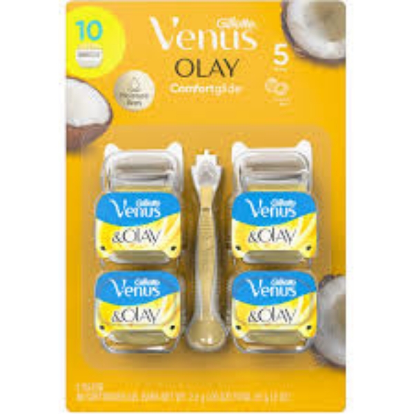 Gillette Venus Comfort Glide plus Olay Coconut Women's Razor Handle  10 Blade Refills