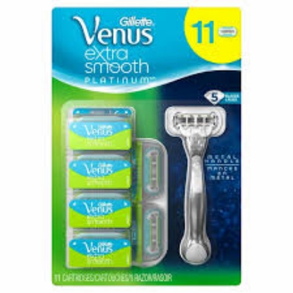 Venus Platinum Extra Smooth Metal Handle Women's Razor 1 Handle  11 Refills