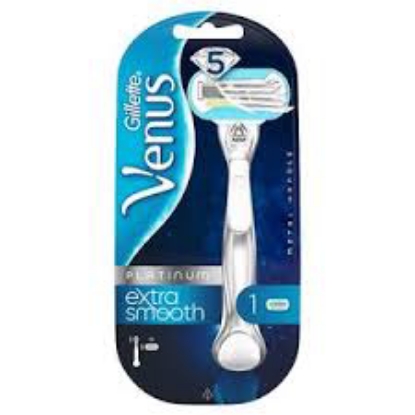 Gillette Venus Extra Smooth Platinum Razor with 9 Blade Refills and Case