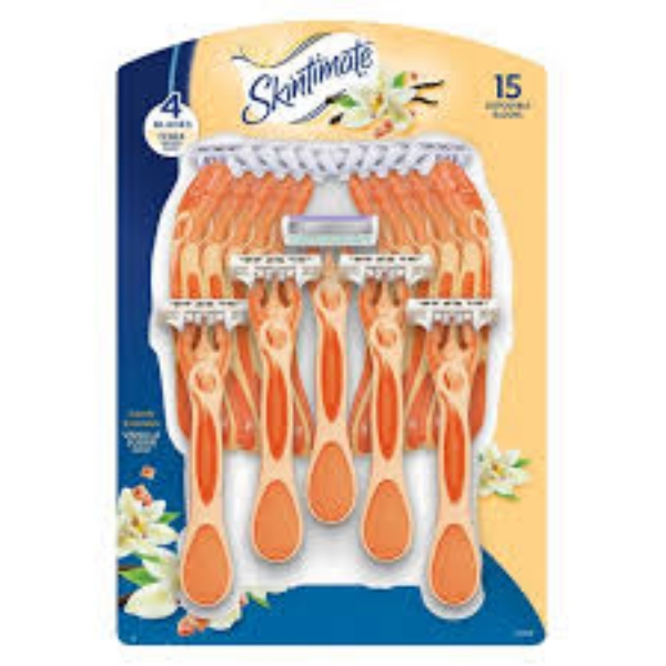 Skintimate Vanilla Sugar Disposable Razors 15 ct