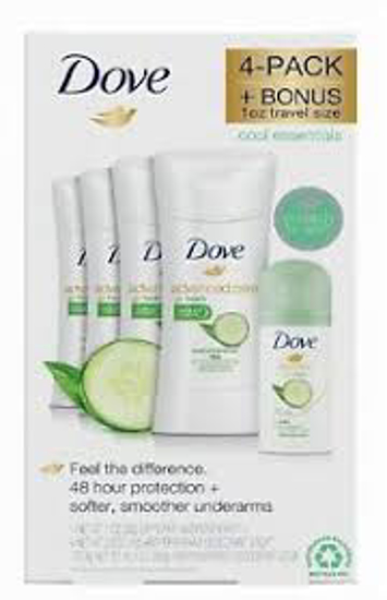 Dove Advanced Care Deodorant Go Fresh Cool Essentials 2.6 oz 4 pk  1 oz Dry Spray