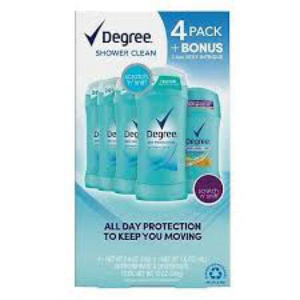 Degree Dry Protection Deodorant, Shower Clean 2.6 oz 4 pk  1.6 oz Sexy Intrigue