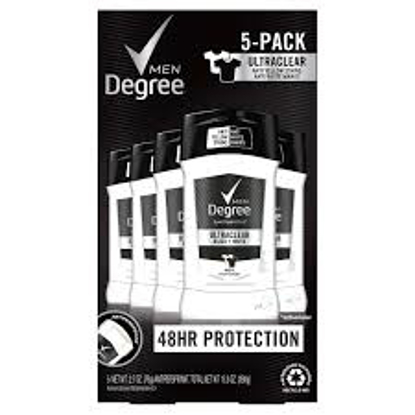 Degree Men Ultra Clear Black  White Solid Antiperspirant Deodorant 2.7oz (76g) 5 pack