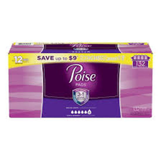 Poise Ultimate Absorbency Incontinence Overnight Pads 132 ct