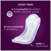 Poise Ultimate Absorbency Incontinence Overnight Pads 132 ct