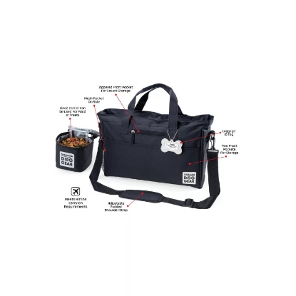 Overland Dog Gear Day Away Tote with Lined Food Carrier