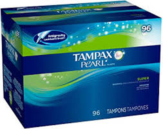 Tampax Pearl Super Unscented Tampons 96 ct