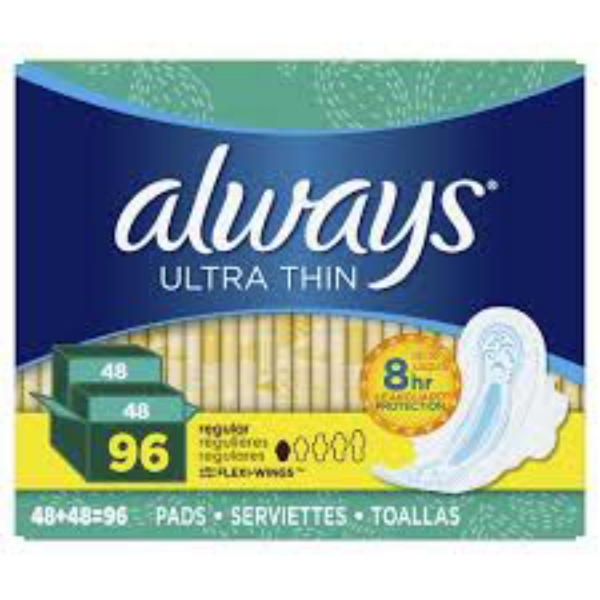 Always Fresh Clean Scent Ultra Thin Regular Pads with Flexi-Wings 96 ct