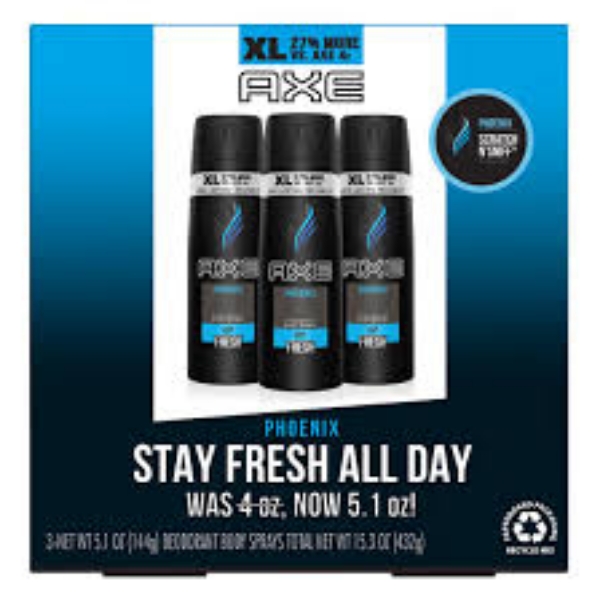 Axe Phoenix Body Spray for Men 3 ct