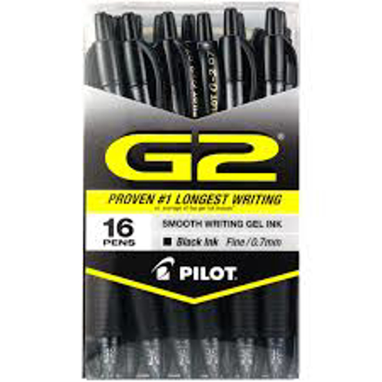 Pilot G2 Retractable Roller Ball Gel Pens Select Color Fine 16 ct