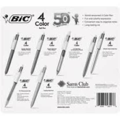 BIC 4 Color Retractable Ballpoint Pen Med Pt. 1.0mm Variety 7 pack