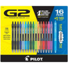 Pilot G2 Gel Ink Pens Fine Point Assorted Colors 16 Count