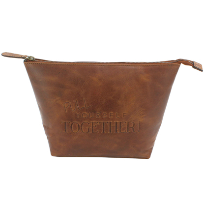 Ashby & Brant Pull Yourself Together Leather Wash Bag