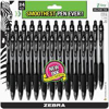 Zebra Z Grip Retractable Ballpoint Pen Black Ink Medium  24 Pack