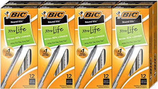 BIC Round Stic Xtra Life Medium Point 96 ct Select Color